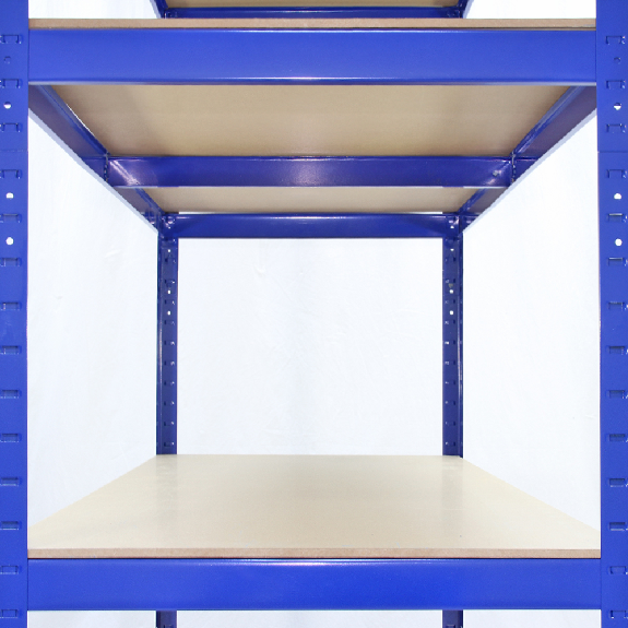 9 Scaffali T-Rax In Acciaio Senza Bulloni Blu 120cm-Leggi tutto