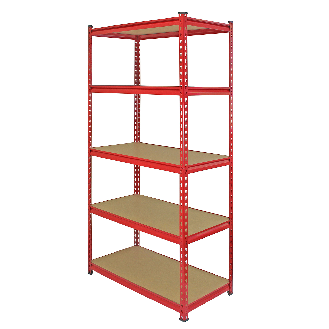 Monster Racking 4 Rayonnages Z-Rax en Acier Sans Boulons Rouges 90cm x 183cm x 45cm-Lire la description