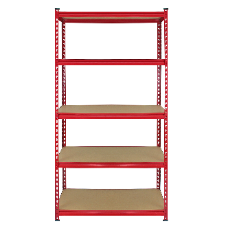 Monster Racking 4 Rayonnages Z-Rax en Acier Sans Boulons Rouges 90cm x 183cm x 45cm-Lire la description
