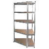 2 Scaffali Galwix 90cm in Acciaio Senza Bulloni & 1 Scaffale ad Angolo Galwix 90cm