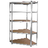 2 Scaffali Galwix 90cm in Acciaio Senza Bulloni & 1 Scaffale ad Angolo Galwix 90cm