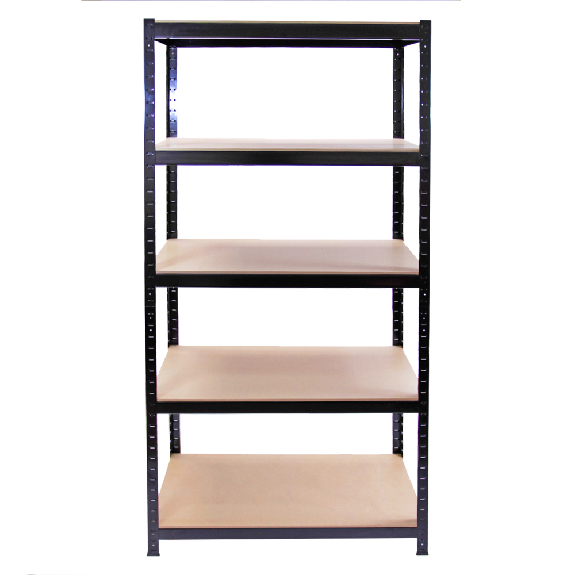 10 Scaffali T-Rax In Acciaio Senza Bulloni Nero 90cm x 45cm x 182,5cm-Leggi tutto