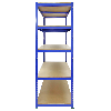 10 x T-Rax Lagerregale 120cm L x 60cm B - Blau