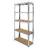 2 Scaffali Galwix In Acciaio Senza Bulloni Grigi 90cm