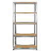 2 Scaffali Galwix In Acciaio Senza Bulloni Grigi 90cm
