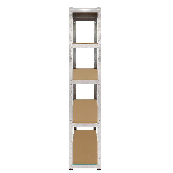 2 Scaffali Galwix In Acciaio Senza Bulloni Grigi 90cm-Leggi tutto