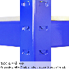 10 Scaffali in Acciaio Senza Bulloni T-Rax Blu Larghi 90cm