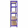 10 Scaffali in Acciaio Senza Bulloni T-Rax Blu Larghi 90cm