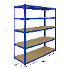 Estantería de Acero Inoxidable T-Rax Azul 160cm x 60cm x 180cm