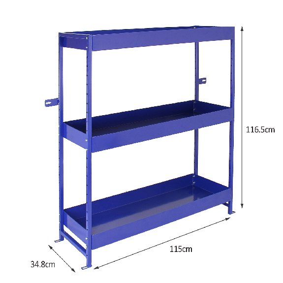 Scaffalatura Lightning Blu per Furgone in Acciaio Inossidabile con 3 Ripiani Scaffalatura Lightning Blu per Furgone in Acciaio Inossidabile con 3 Ripiani-Leggi tutto