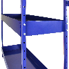 Scaffalatura Lightning Blu per Furgone in Acciaio Inossidabile con 3 Ripiani