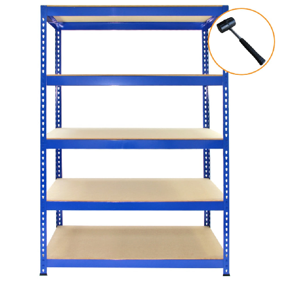 Blaues Stahlregal 120 x 50 x 180 cm  Q-Rax-Beschreibung lesen