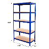 Scaffale da Garage ad Incastro T-Rax - Blu - 90cm x 45cm - 9 Pezzi