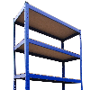 Scaffale da Garage ad Incastro T-Rax - Blu - 90cm x 45cm - 9 Pezzi