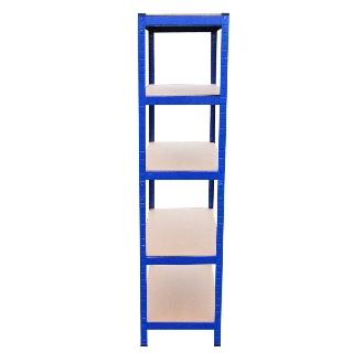 9 Rayonnages T-Rax en Acier Sans Boulons Bleus 90cm x 45cm x 180cm-Lire la description