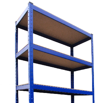 9 Rayonnages T-Rax en Acier Sans Boulons Bleus 90cm x 45cm x 180cm-Lire la description