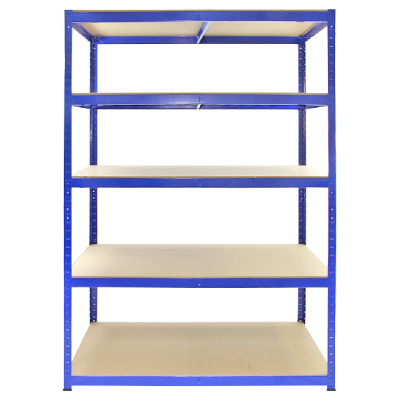 5 Scaffali T-Rax In Acciaio Senza Bulloni Blu 120cm-Leggi tutto