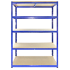 5 Scaffali T-Rax In Acciaio Senza Bulloni Blu 120cm