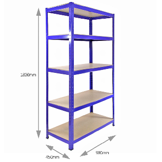 Monster Racking 2 x Rayonnage T-Rax 90cm Bleu & Etabli de Travail Q-Rax Bleu 120 cm-Lire la description