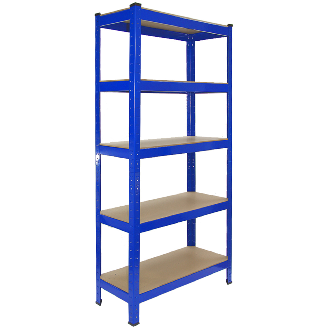 Monster Racking 2 x Rayonnage T-Rax 90cm Bleu & Etabli de Travail Q-Rax Bleu 120 cm-Lire la description