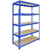 Scaffale da Garage ad Incastro Q-Rax - Blu - 120cm x 50cm - 5 Pezzi