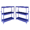 2 Scaffalature Lightning in Acciaio Senza Bulloni Blu 2 Scaffalature Lightning in Acciaio Senza Bulloni Blu
