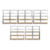 10 Scaffali Galwix in Acciaio Senza Bulloni Grigi 90cm
