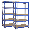 Scaffale da Garage ad Incastro T-Rax - Blu - 75cm x 30cm - 2 Pezzi