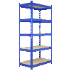 Scaffale da Garage ad Incastro T-Rax - Blu - 75cm x 30cm - 2 Pezzi