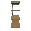 Monster Racking Q-Rax Rayonnage Robuste, 160cm L, 60cm P, Gris