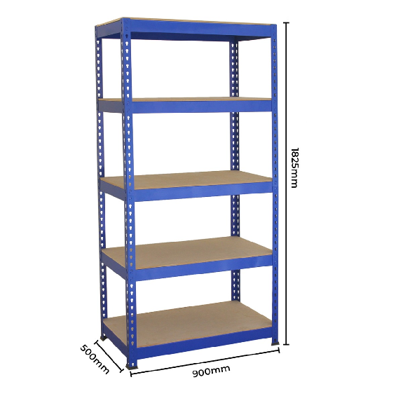 Scaffale da Garage ad Incastro Q-Rax - Blu - 3 Scaffali da 90cm e 2 Scaffali da 120cm - Martello Incluso-Leggi tutto