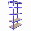 5 Scaffali T-Rax In Acciaio Senza Bulloni Blu 90cm 5 Scaffali T-Rax In Acciaio Senza Bulloni Blu 90cm