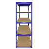 10 Scaffali T-Rax in Acciaio Senza Bulloni Blu 160cm