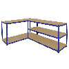 10 Scaffali T-Rax in Acciaio Senza Bulloni Blu 160cm