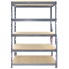 Scaffale da Garage ad Incastro Q-Rax - Grigio - 90cm x 50cm - 3 Pezzi con Martello