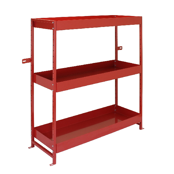 Set Flame con 1 Unità con Cassetti e 2 Scaffalature per Furgoni-Leggi tutto