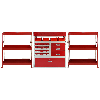 Set Flame con 1 Unità con Cassetti e 2 Scaffalature per Furgoni
