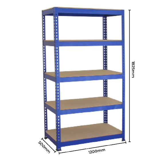 Scaffale da Garage ad Incastro T-Rax - Blu - 120cm x 45cm - 10 Pezzi-Leggi tutto