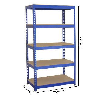 Estanterías metálicas de 5 niveles 120 x 45 x 180 cm-Leer más
