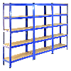 Scaffale da Garage ad Incastro T-Rax - Blu - 120cm x 45cm - 10 Pezzi