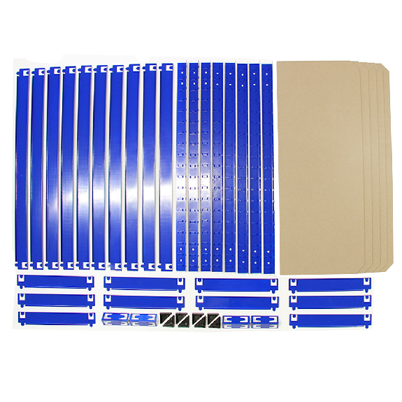 Scaffale da Garage ad Incastro T-Rax - Blu - 75cm x 30cm - 5 Pezzi con Martello-Leggi tutto