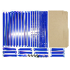 Scaffale da Garage ad Incastro T-Rax - Blu - 75cm x 30cm - 5 Pezzi con Martello