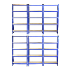 6 Scaffali T-Rax In Acciaio Senza Bulloni Blu 75cm