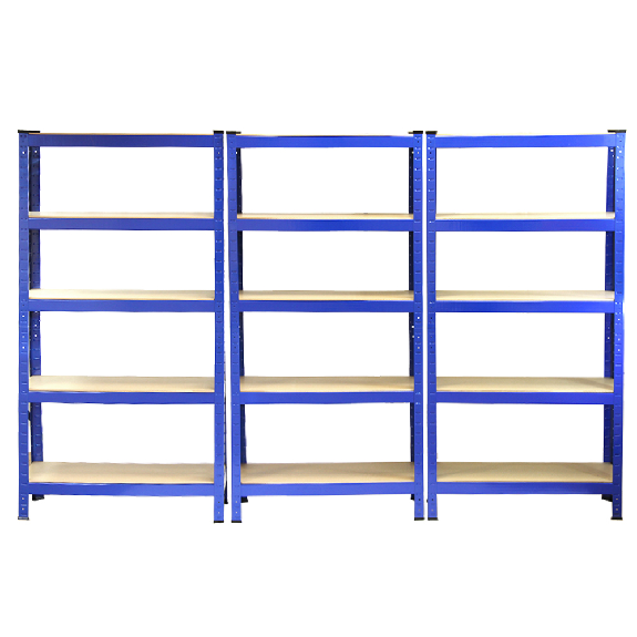 6 Scaffali T-Rax In Acciaio Senza Bulloni Blu 75cm-Leggi tutto