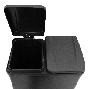 Cubo de Basura con Pedal  Doble 2x30L Reciclaje, Negro