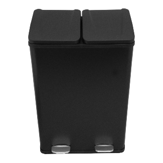 Poubelle de Recyclage 60L Double Noire-Lire la description