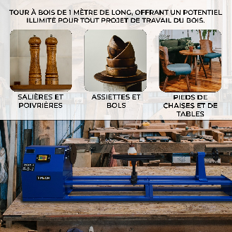 Tornio da legno elettrico 400W a quattro velocità-Leggi tutto