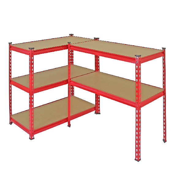 Scaffale Z-Rax In Acciaio Senza Bulloni Rosso 90cm-Leggi tutto