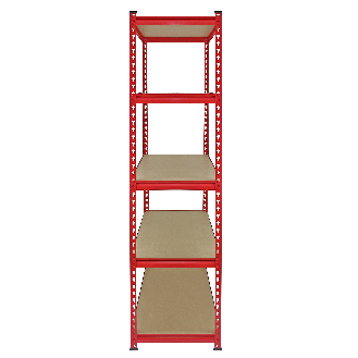 Rayonnage Z-Rax en Acier Sans Boulons Rouge 90cm x 45cm x 183cm-Lire la description