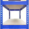 10 x Estanterías Metálicas Q-Rax, Azul, 120 x 50 x 180cm